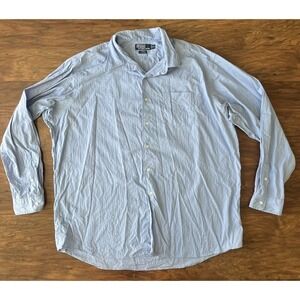 Polo Ralph Lauren Men's Merrin Button Up Dress Shirt Long Sleeve XXL/2XL Blue